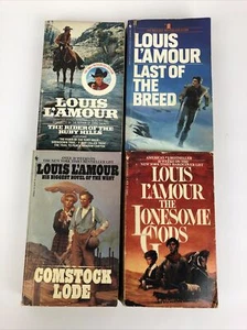 VINTAGE LOT OF 4 LOUIS L'AMOUR WESTERN PAPERBACK BOOKS - Last of the Breed +++ - Picture 1 of 9