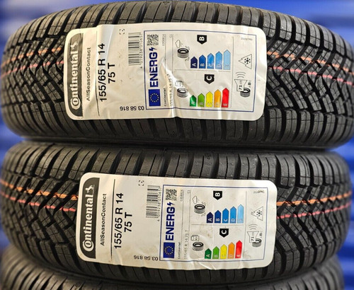 2X NEW CONTINENTAL 155/65 R14 75T 155 65 14 ALL SEASON CONTACT TYRES ...