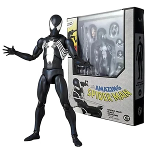 6" Spider-Man Black Costume Symbiote Action Figure Mafex 147 S.H.Figuarts Toy - Picture 1 of 6