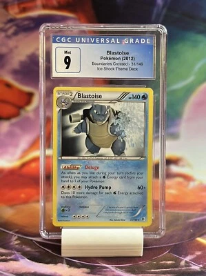 2012 POKEMON BOUNDARIES CROSSED SET BLASTOISE  #31/149 CGC 9 - Image 1 of 2