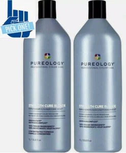 Pureology Strength Cure Blonde Purple Shampoo OR Condi 33 oz choose - Picture 1 of 3
