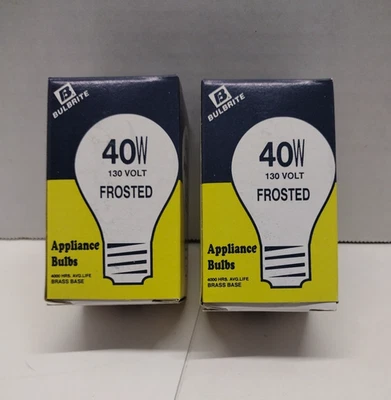 2 pack,  A15 Dimmable Appliance Light Bulb - 40W - 120V Bulbrite 104040 - Image 1 of 4