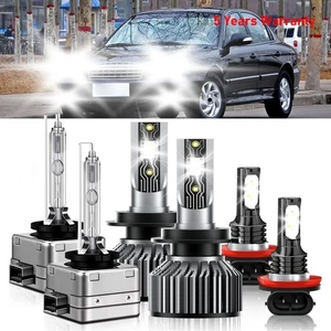 For Hyundai Sonata 2014-2014 6Pcs LED Headlight Combo Hi/Low+Fog Light Bulb HID - Picture 1 of 11