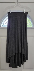 VTG Bobeau Skirt Women S Gray Stretch Midi Hi-Lo Elastic Waist Pullover USA Made - Picture 1 of 11