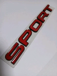 Sport Badge Lettering Emblem Red/Black Emblem For Range Rover Sport - Picture 1 of 1