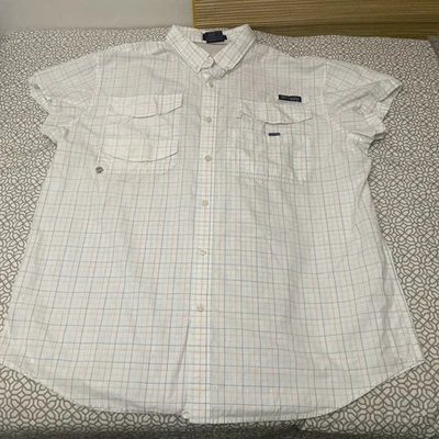 Camisa de pesca Columbia PFG manga corta ventilada para mujer XL a cuadros blanca Foto 1 de 4