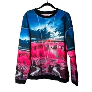 Ted Baker Louize "Road to Nowhere" Sunset Printed Sweatshirt Size 5 - Picture 1 of 4