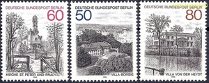 Germany B 1982 Berlin Views Church Buildings Architecture 3v set MNH - Picture 1 of 1