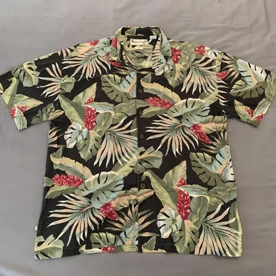Camisa Robert Stock Para Hombre Grande Hawaiana Floral Campamento Abotonada Aloha Informal Foto 1 de 4