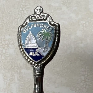 Cuchara de recuerdo coleccionable con cuenco redondo festoneado - Gulf Shores AL - Imagen 1 de 5