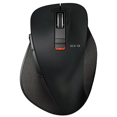 Wireless Mouse Bluetooth EX-G Silent Design 5-Botongue Multi-Pairing LSize Black - Image 1 of 4