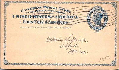 GOLDPATH: US postal card 1896 Oak Harbor, WA machine cancel CV873_P17 - Image 1 of 2