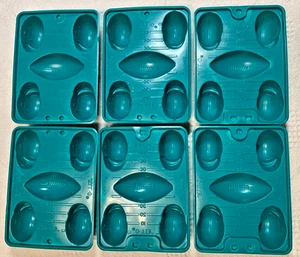1193- 6 Jello Jiggler Football & Helmets Plastic Molds-4 Helmets/1 Ball per Mold - Picture 1 of 7