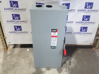 GE ABB THN3364 3 polos 200 amperios 600 voltios sin fusible NEMA 1 desconexión probada D798 Foto 1 de 4