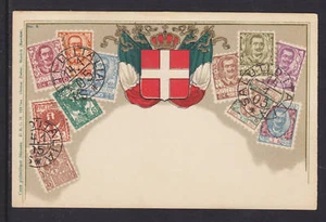 Zieher #9 unused PPC. Stamps of Italy w/ Cancels - Picture 1 of 2
