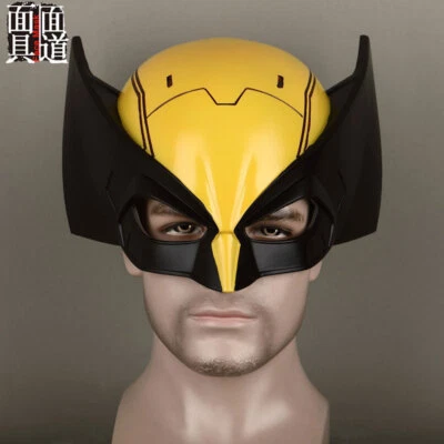 Deadpool3 Deadpool & Wolverine Cosplay Helmet Half Face Mask PVC Gray White Prop - Image 1 of 4