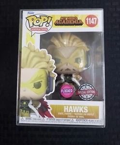 Funko Pop My Hero Academia : HAWKS #1147 Flocked Exclusive With Pop Protector! - Picture 1 of 6