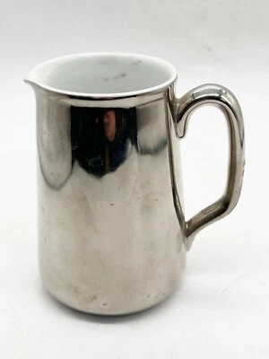 ВИНТАЖНЫЙ ROYAL WORCESTER ОГНЕСТОЙКИЙ КУВШИН ДЛЯ МОЛОКА СЛИВОК СЕРЕБРЯНЫЙ ФАРФОР - Изображение 1 из 4