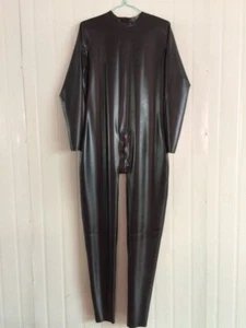 Latex Rubber Gummi Catsuit Classic Bodysuit Black Tights Jumpsuit 0.4mm S--XXL - Picture 1 of 4