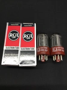MATCHED PAIR RCA 5691 Red Base 6SL7GT PREMIUM Vintage AUDIO VACUUM TUBES B.8809 - Picture 1 of 3