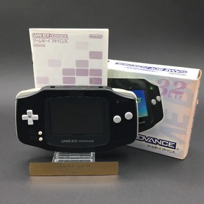 【Very Good】Nintendo GameBoy Advance Black Console + Box + Manual #SRE 1125 - Image 1 of 4