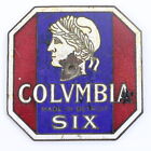 Insigne barbecue emblème Columbia Six Detroit 2,25 pouces original 1916-1918