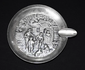 J. Pluut (1947, Holland) 0,833 Silber Repousse MCM, Nachttisch/Beistelltisch Aschenbecher - Bild 1 von 3