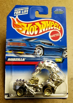 VTG. 1999 Hot Wheels RODZILLA Chrome MAINLINE SERIES #991 1:64 Lace Wheels 23720 - Image 1 of 4