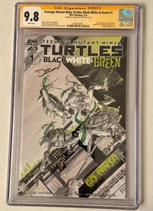 TMNT: Negro, Blanco y Verde #1 CGC 9.8 Firmado por Delan Shalvey - Imagen 1 de 4