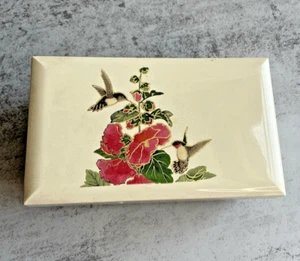 Otagiri Japan Music Box Vintage Lacquerware Plays "April Love" Hummingbird RARE! - Picture 1 of 8