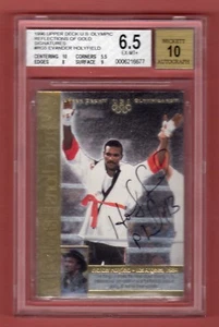 EVANDER HOLYFIELD 1996 UPPER DECK OLYMPIC USA SP AUTOGRAPH BGS 6.5 AUTO 10 - Picture 1 of 2