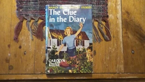 Nancy Drew Mystery Book #7, THE CLUE IN THE DIARY, Blue Tweed, DJ - Picture 1 of 4