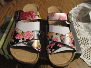 Natural Reflections Multi-color Floral Slip-on Shoes - Whitney - Size 9 - NEW! - Picture 1 of 9