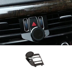 For BMW X5 X6 2014-2018 Black Aluminum Central Console Mobile Phone Holder Decor - Picture 1 of 7