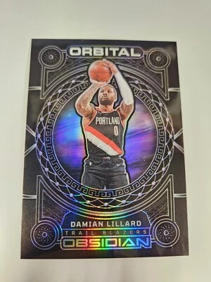 2022-23 Panini Obsidian Orbital Damian Lillard /75 Purple Portland Blazers #14 - Image 1 of 3
