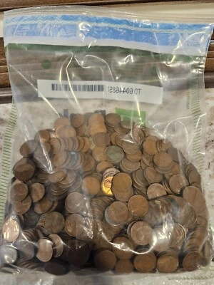 LINCOLN WHEAT PENNY 7 LB bag.  1909-1958, with Indians - Image 1 of 4