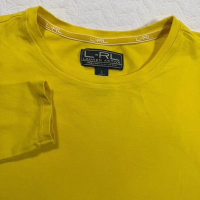 Camisa Lauren Ralph Lauren Active Amarilla Manga Larga Mujer S Elástica Gimnasio Informal Foto 1 de 4