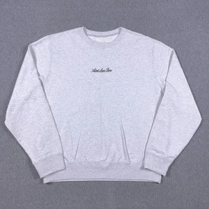 Aime Leon Dore Sweatshirt Crew Neck Embroidered Logo Designer Gray - Picture 1 of 13