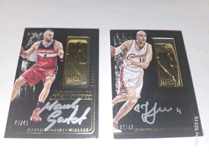 2014-15 Panini National Treasures Gold Logoman/49 firmas lote de 2  - Imagen 1 de 15