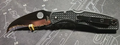 RARE Spyderco Matriarch Serrated Folding Knife Japan Seki Rare  - Image 1 of 4