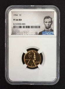 1956-P Lincoln Proof Penny Wheat Cent NGC PF66RD - Picture 1 of 5