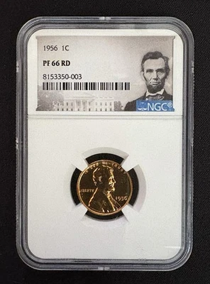 1956-P Lincoln Proof Penny Wheat Cent NGC PF66RD - Image 1 of 4
