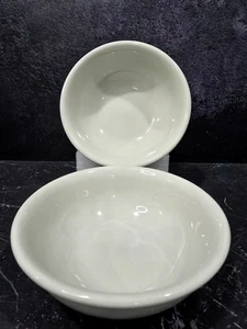 Dos cuencos de cereal Buffalo China A-11 artículos de restaurante gres EE. UU. 5,5" - Imagen 1 de 7