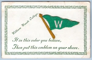 Postal banderín bordado William Woods College Fulton Missouri 1908 - Imagen 1 de 2