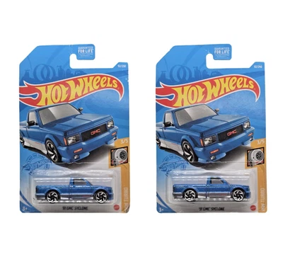 GMC Syclone #92 2021 Hot Wheels '91 azul - juego de 2 - tarjetas defectuosas Foto 1 de 4