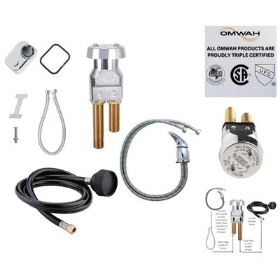 Elegante grifo de fregadero de salón cromado montado en la pared con pulverizador de champú y aspiradora B... Foto 1 de 4