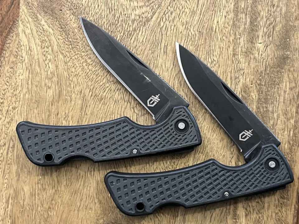 Gerber US1 Pocket Knife Lockback Plain Blade USA (Lot Of 2) - Image 1 of 4