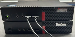 A set of 2 Lenovo ThinkCentre M910q Tiny Core i7 8GB RAM 256GBSSD WiFi!!Win10 - Picture 1 of 7