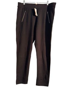 Philosophy Damen schwarze Ponte Leggings 2X mit Reißverschlusstaschen - Bild 1 von 9