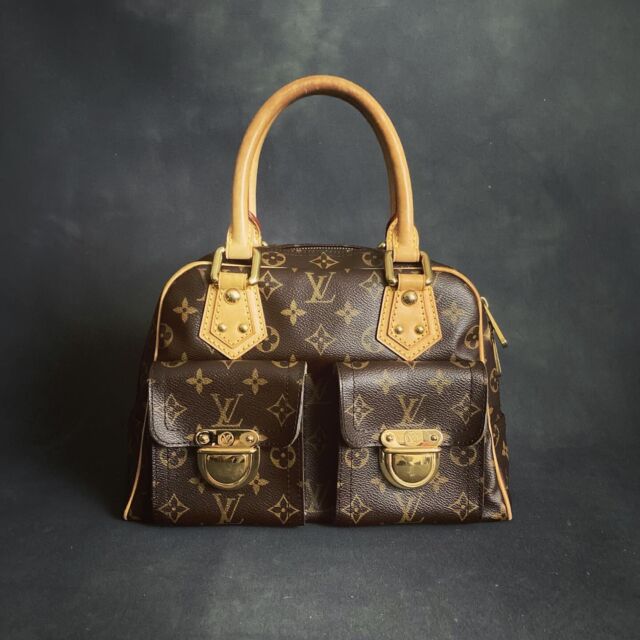 Manhattan cloth handbag Louis Vuitton Brown in Cloth - 18702540